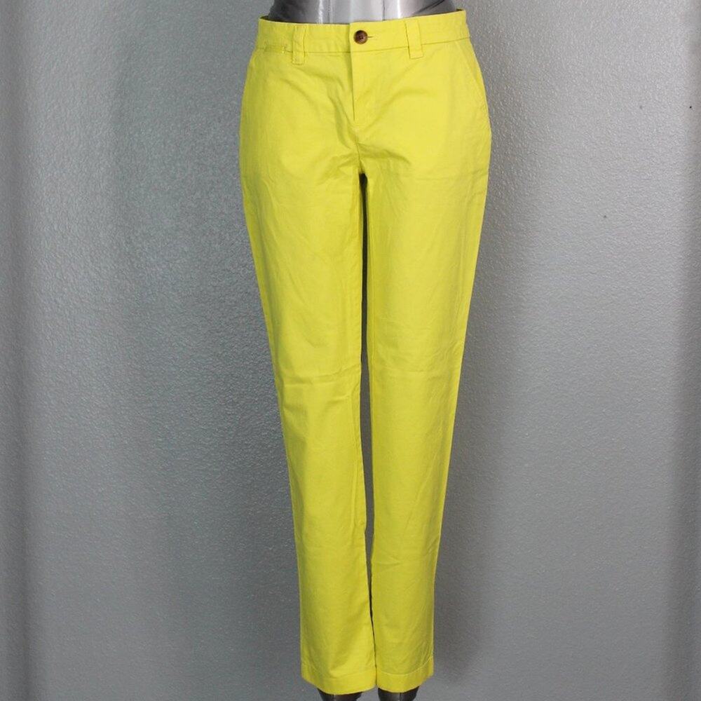 GAP Yellow Straight-Leg Pants